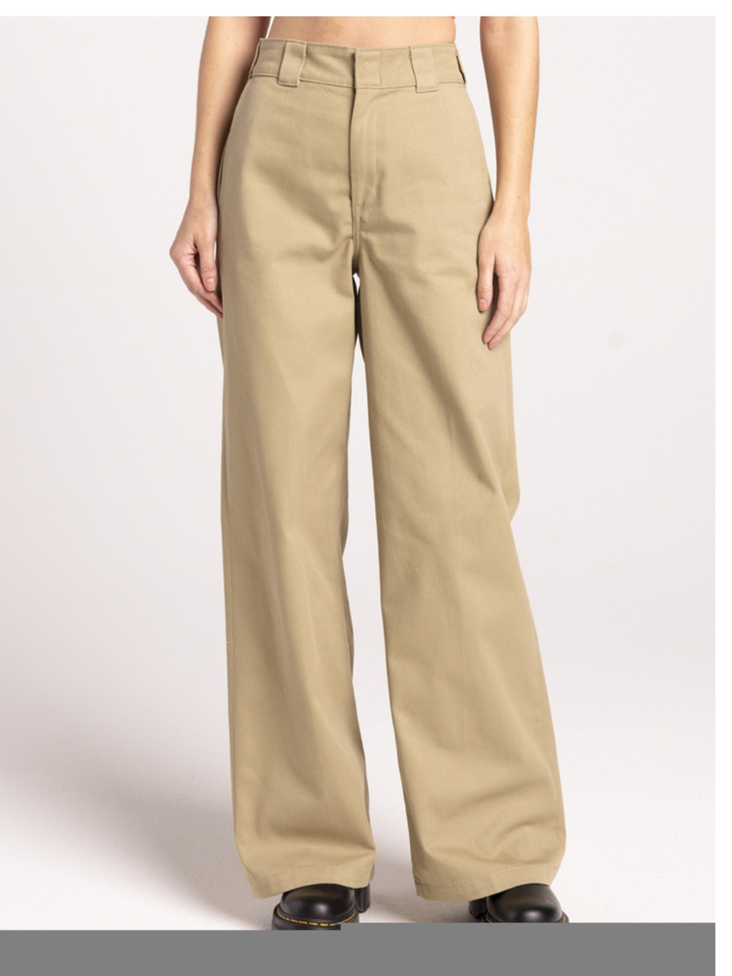Wide Leg High Waist Skate Dickies Beige, Xs